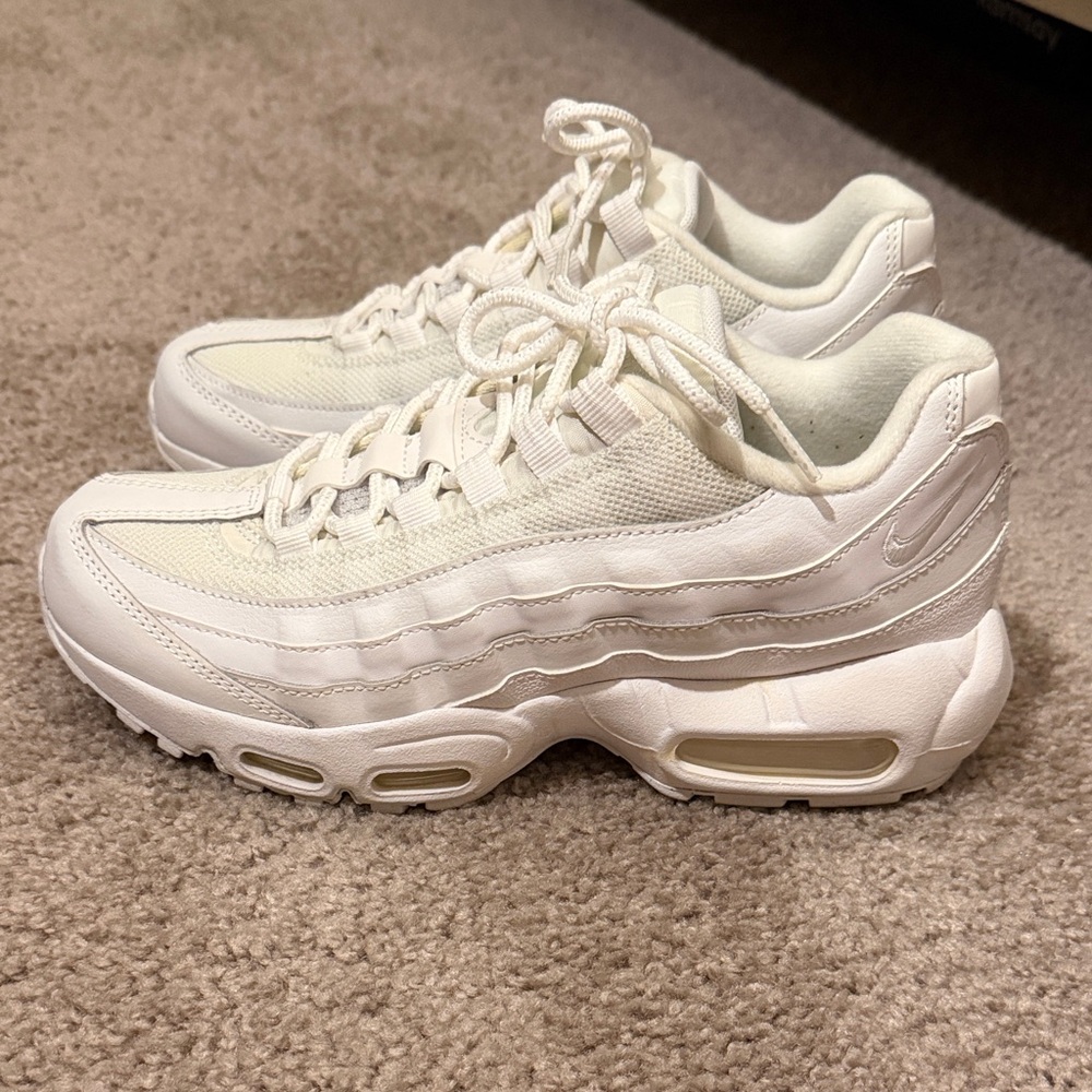Women's White Nike AirMax 95 Sneakers